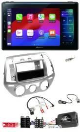 Pioneer Bluetooth DAB Lenkrad USB Autoradio für Hyundai i20 2012-2014 silber man