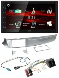 JVC USB Bluetooth MP3 DAB 2DIN Autoradio für Alfa Giulietta 05/2010-10/2013 silb