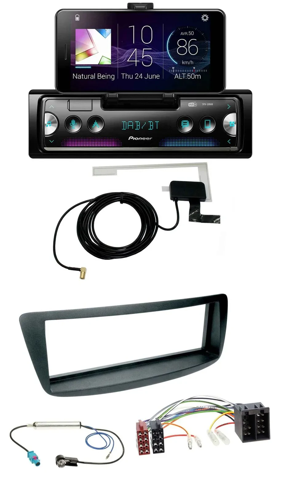 Pioneer DAB Bluetooth MP3 USB Autoradio für Citroen C1 Peugeot 107 Fakra Phantom