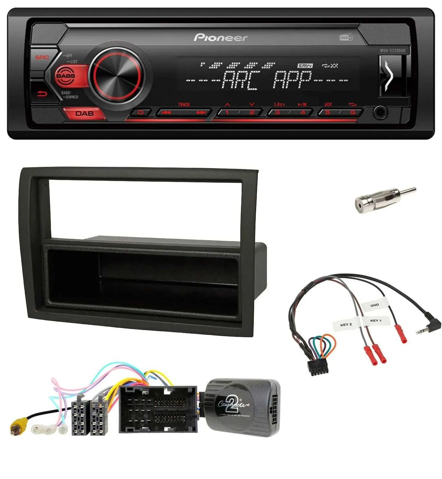 Автомагнитола Pioneer 1-DIN, DAB, USB, MP3, для Citroen Jumper 2014–2021, черная