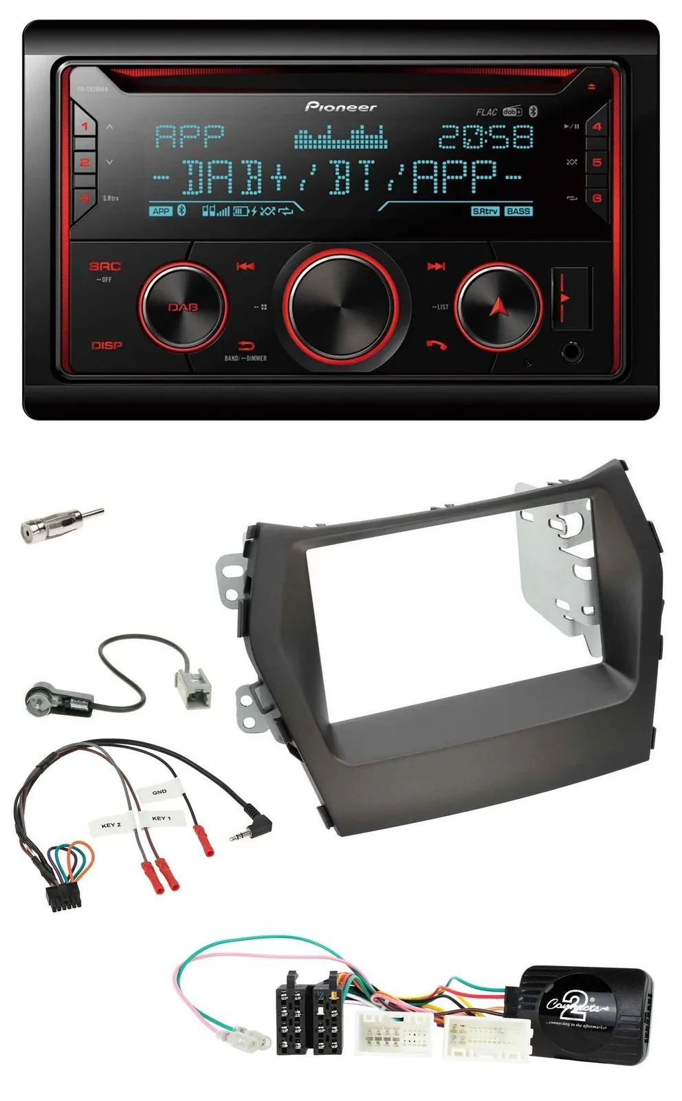 Автомагнитола для Hyundai Santa Fe (с 2012) Pioneer 2DIN DAB Bluetooth USB CD