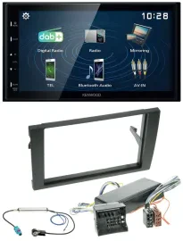 Kenwood 2DIN Bluetooth MP3 USB DAB Autoradio für Audi A4 04-08 B7 Bose Aktivsyst