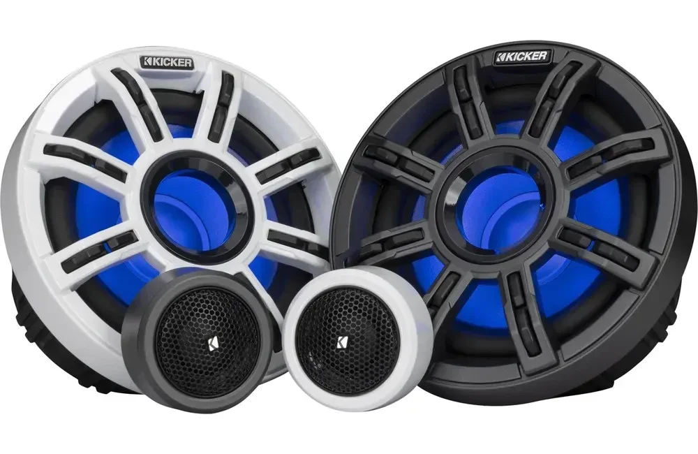 Динамики для морского применения Kicker 51MSS65 6.5", 2‑полосные, 4 Ом, компонентные