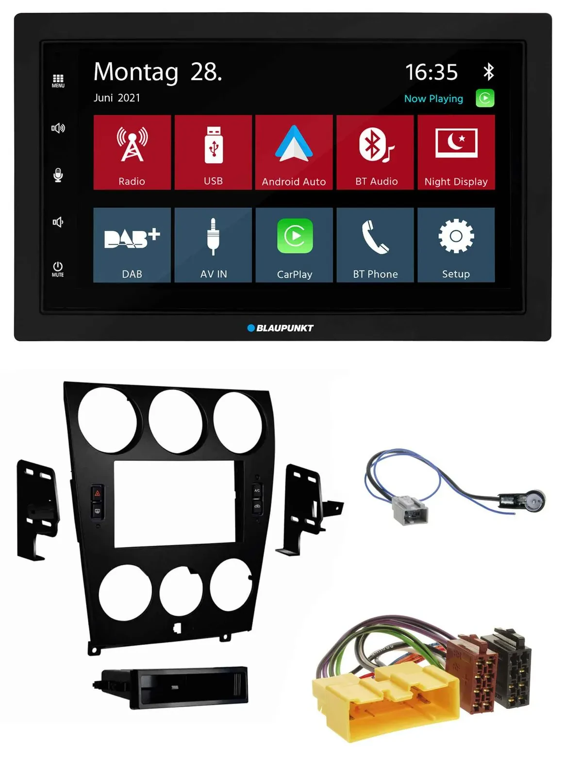 Blaupunkt MP3 Bluetooth DAB 2DIN USB Autoradio für Mazda 6 (2006-2008)