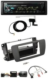 Автомагнитола для Seat Ibiza Pioneer CD/USB/DAB, совместима с кнопками на руле, серый