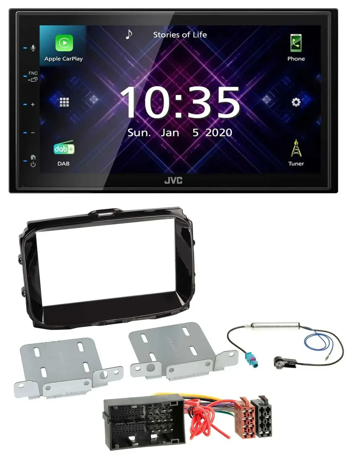 Автомагнитола для Alfa Giulietta JVC 2-DIN DAB Bluetooth USB MP3