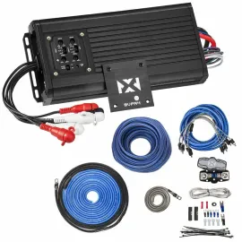NVX MVPA4 600W 4-Channel Compact Amplifier + Free 8 Gauge Installation Kit
