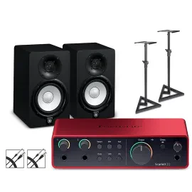Focusrite Scarlett 2i2 Gen 4 - Yamaha HS Studio Monitors/Stands/Cables HS5