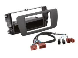 Radioblende DIN Autoradio für Seat Ibiza 2012-2016 tuamgrau inkl. Schalter-Kabel