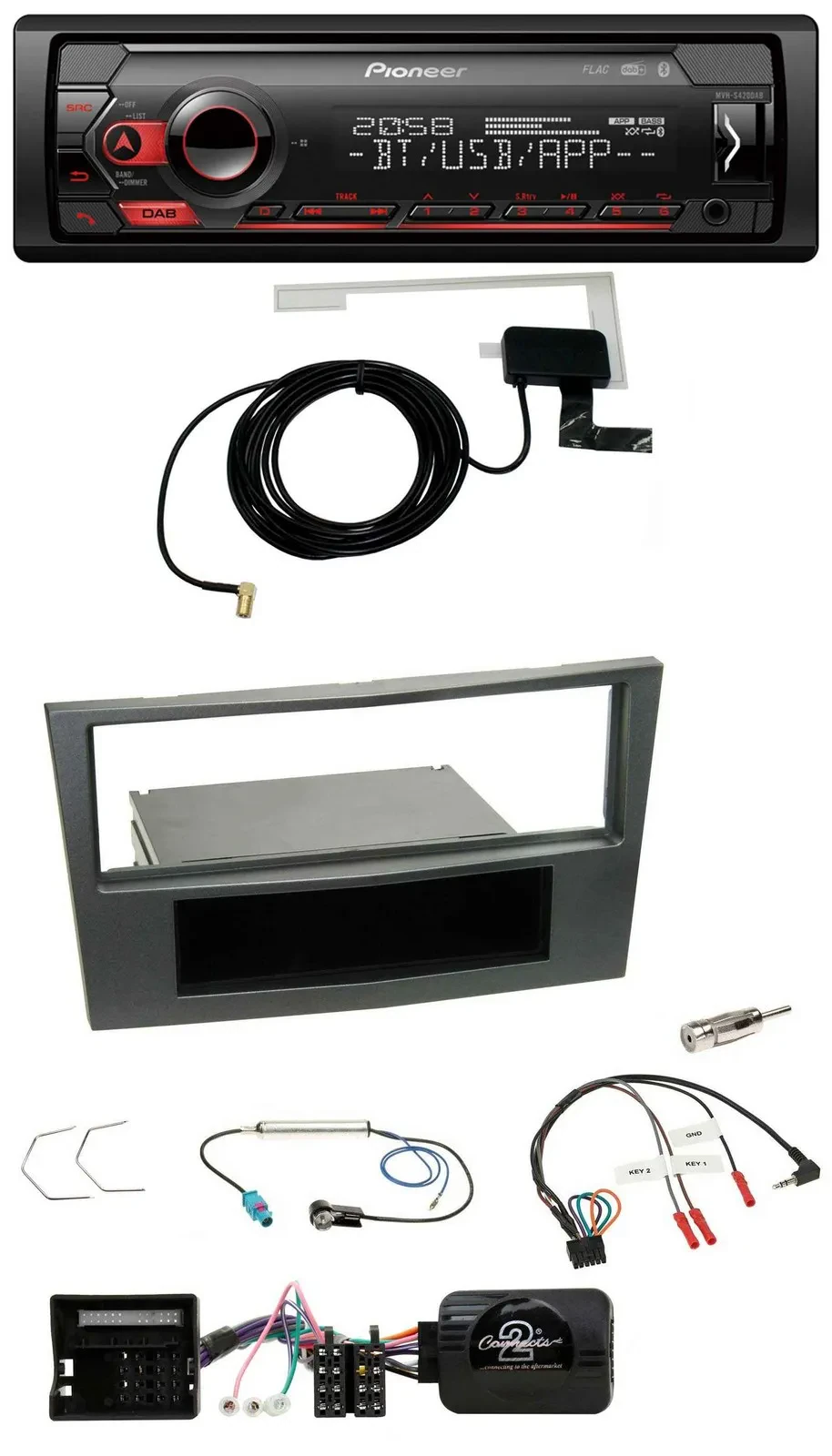 Pioneer DAB USB Lenkrad Bluetooth Autoradio für Opel Antara Astra H Zafira B cha