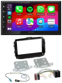 Kenwood MP3 USB DAB 2DIN Bluetooth Autoradio für Alfa Romeo ISO ab 2013 piano