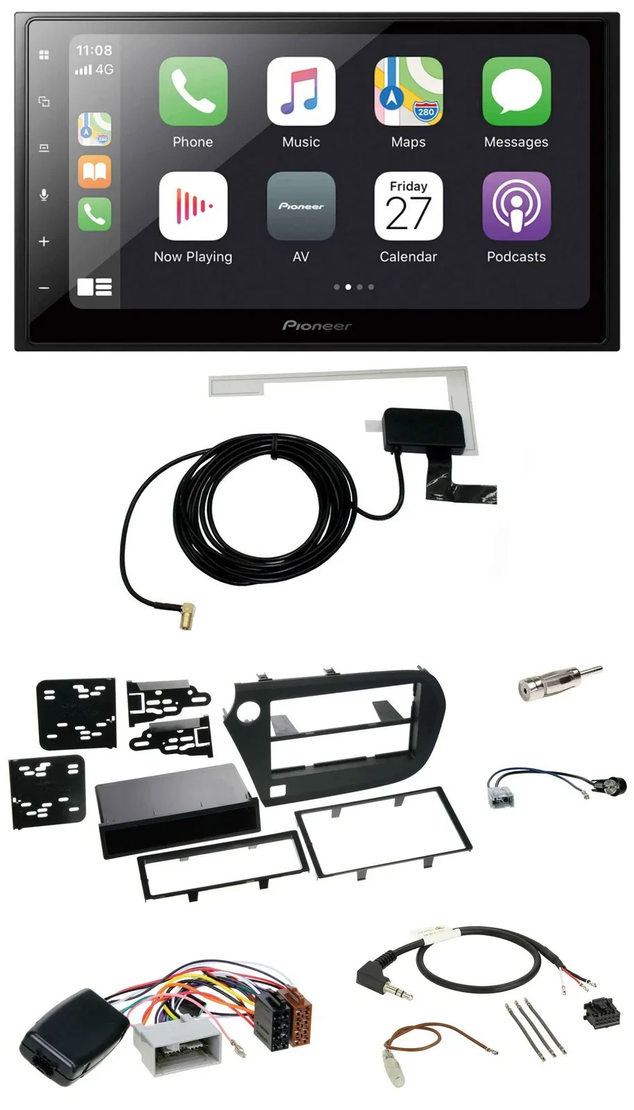 Автомагнитола Pioneer 2DIN Bluetooth DAB USB для Honda Insight ZE2 2009–2013