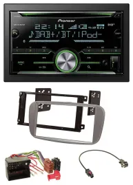 Автомагнитола Pioneer 2DIN, Bluetooth, DAB, USB, CD, MP3, для Ford Mondeo 2007–2014 и S-Max, серебристая