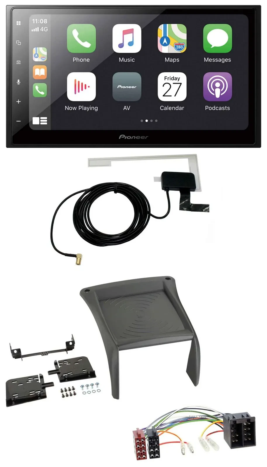 Автомагнитола для Fiat Ducato (2002–2006) Pioneer 2DIN, Bluetooth, DAB, USB, MP3