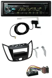 Pioneer MP3 AUX CD USB DAB Autoradio für Ford C-Max Kuga matt schwarz