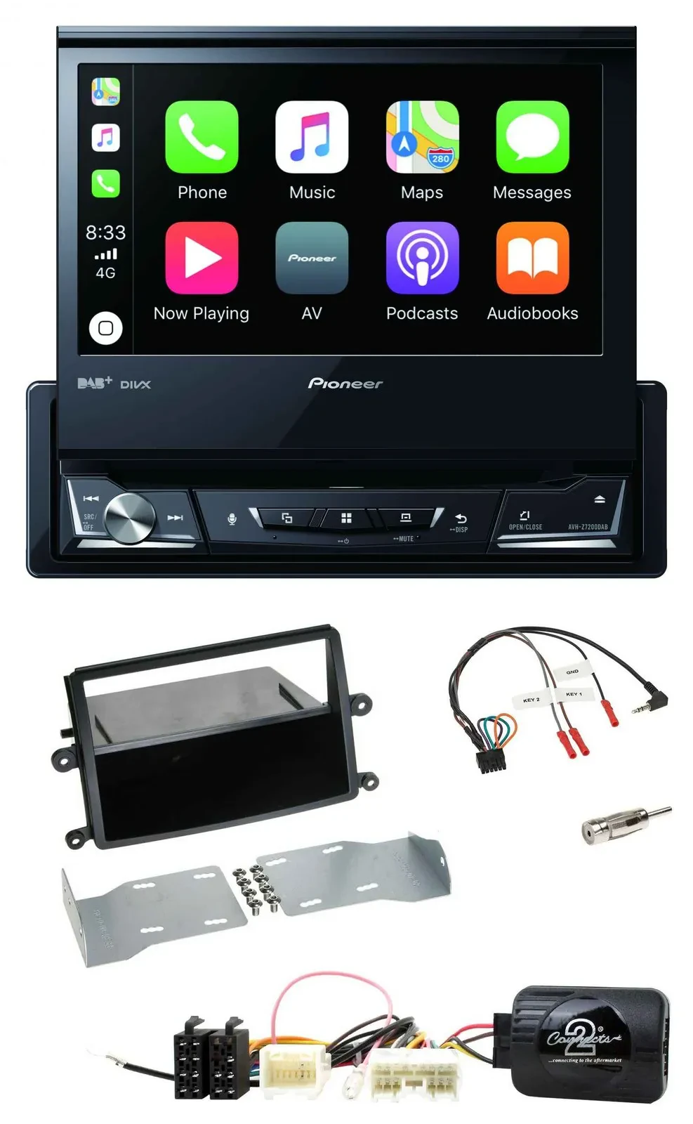 Pioneer DVD Bluetooth DAB USB Lenkrad Autoradio für Mitsubishi L200 2006-2015