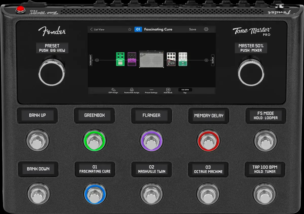 Fender Tone Master Pro Multi-Effects Guitar Workstation, 100+ Amps, 6000+ IR