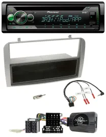 Автомагнитола Pioneer USB MP3 DAB CD для Alfa Romeo GT/147 2007–2010, серебристая, с карманом