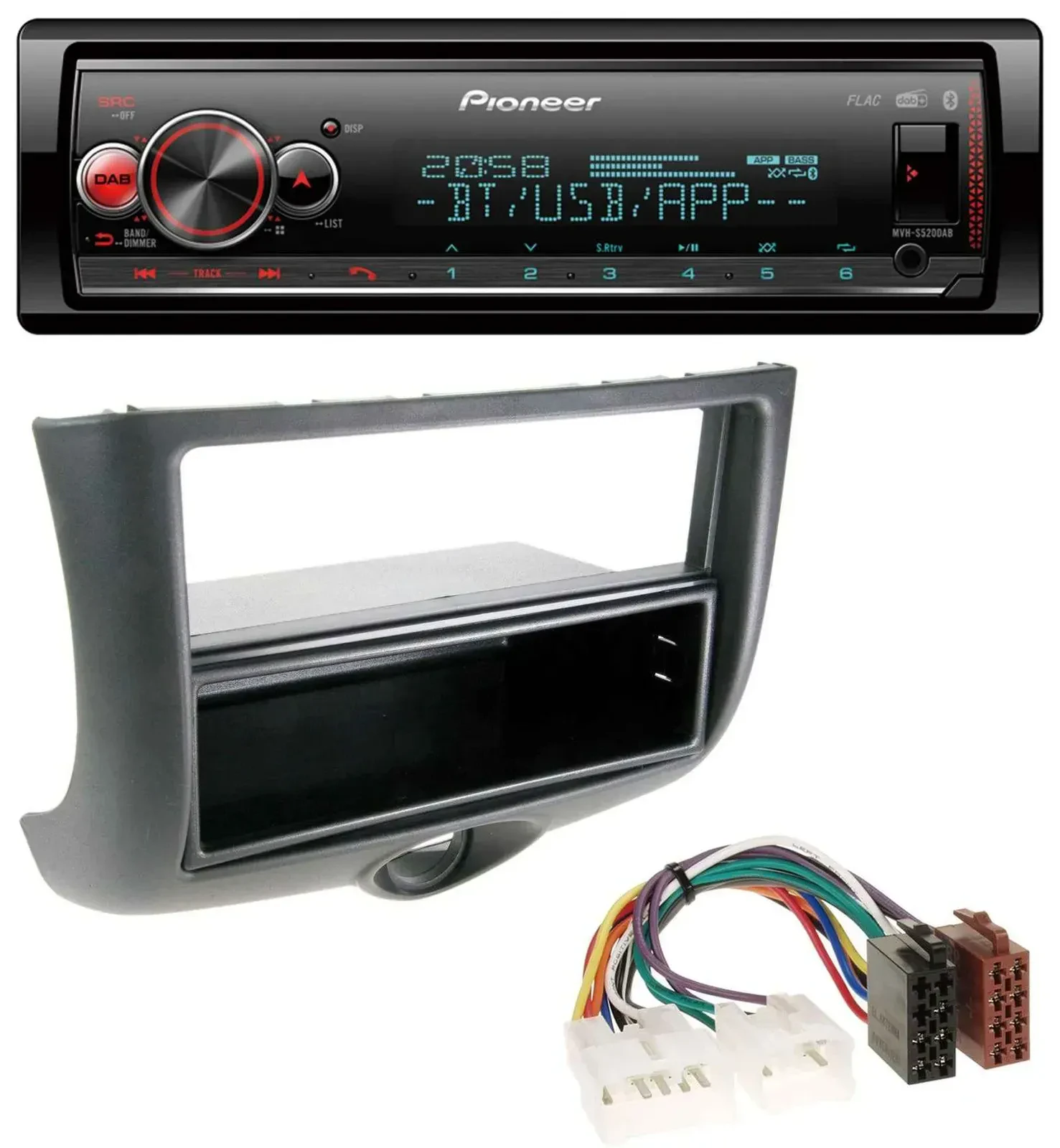 Автомагнитола для Toyota Yaris (1999–2003) Pioneer Bluetooth USB MP3 DAB