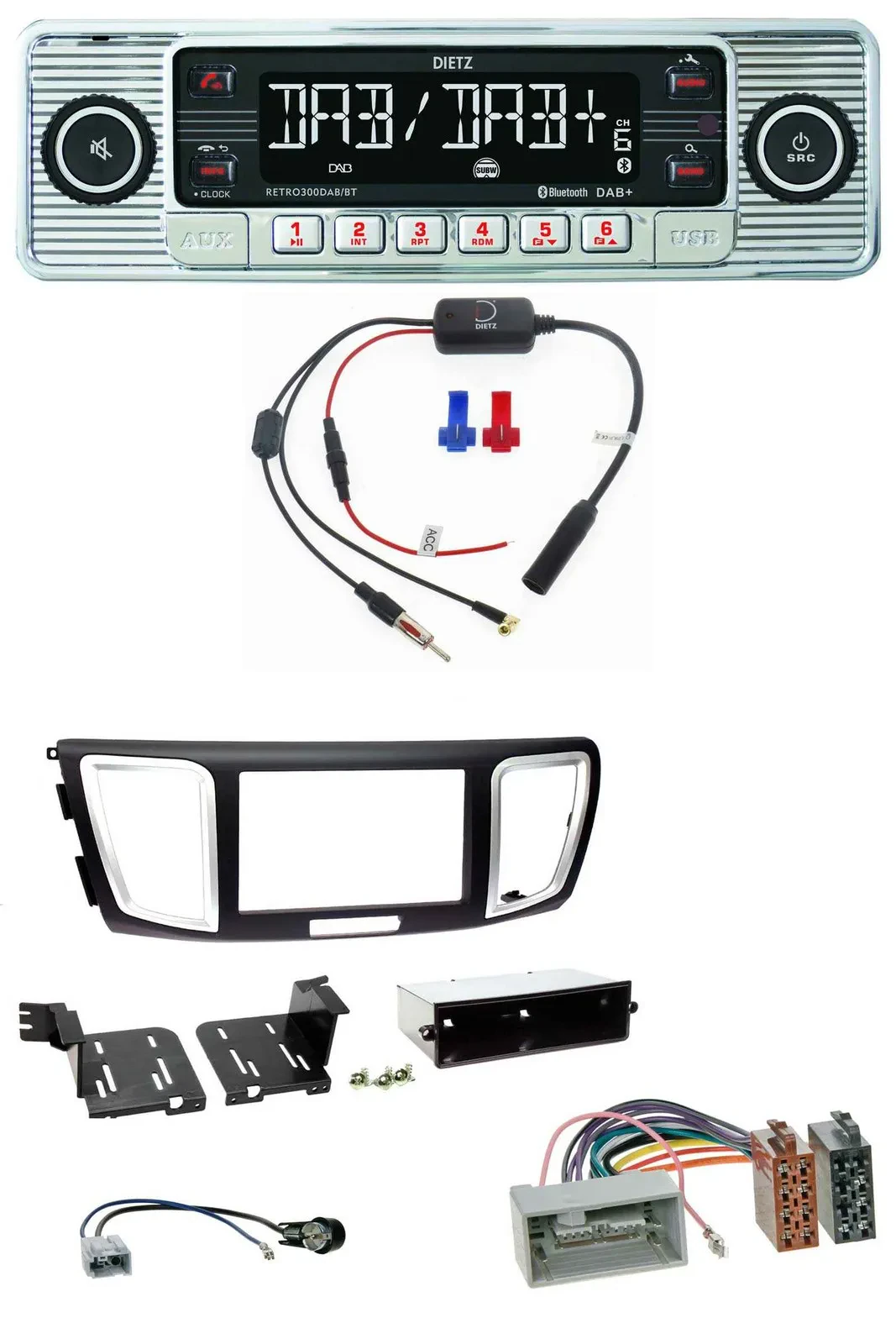 Dietz DAB USB MP3 Bluetooth Autoradio für Honda Accord (ab 2011)