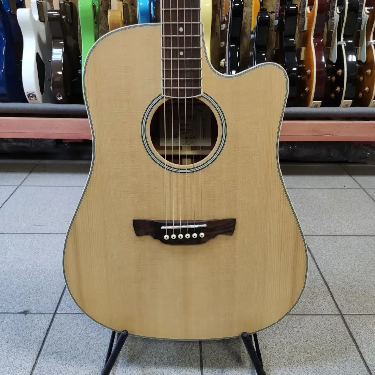 Электроакустическая гитара Crafter DE-6 Dreadnought Gloss Natural 2023
