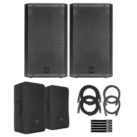 RCF ART 915-AX Active Powered 2-Way 15" Bluetooth DJ PA Speakers w Covers