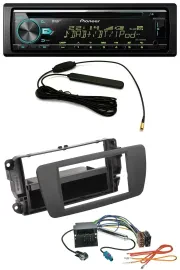 Pioneer CD MP3 AUX DAB USB Autoradio für Seat Ibiza (ab 12) - tuam grey