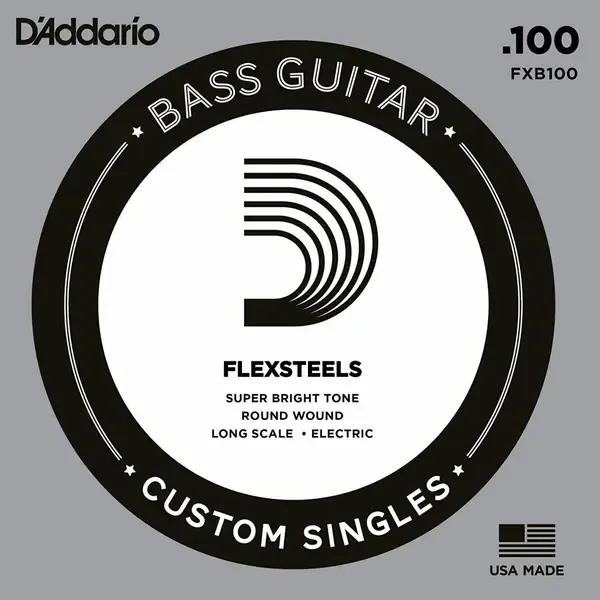 Струна одиночная D'Addario FXB100 Flex Steels 100