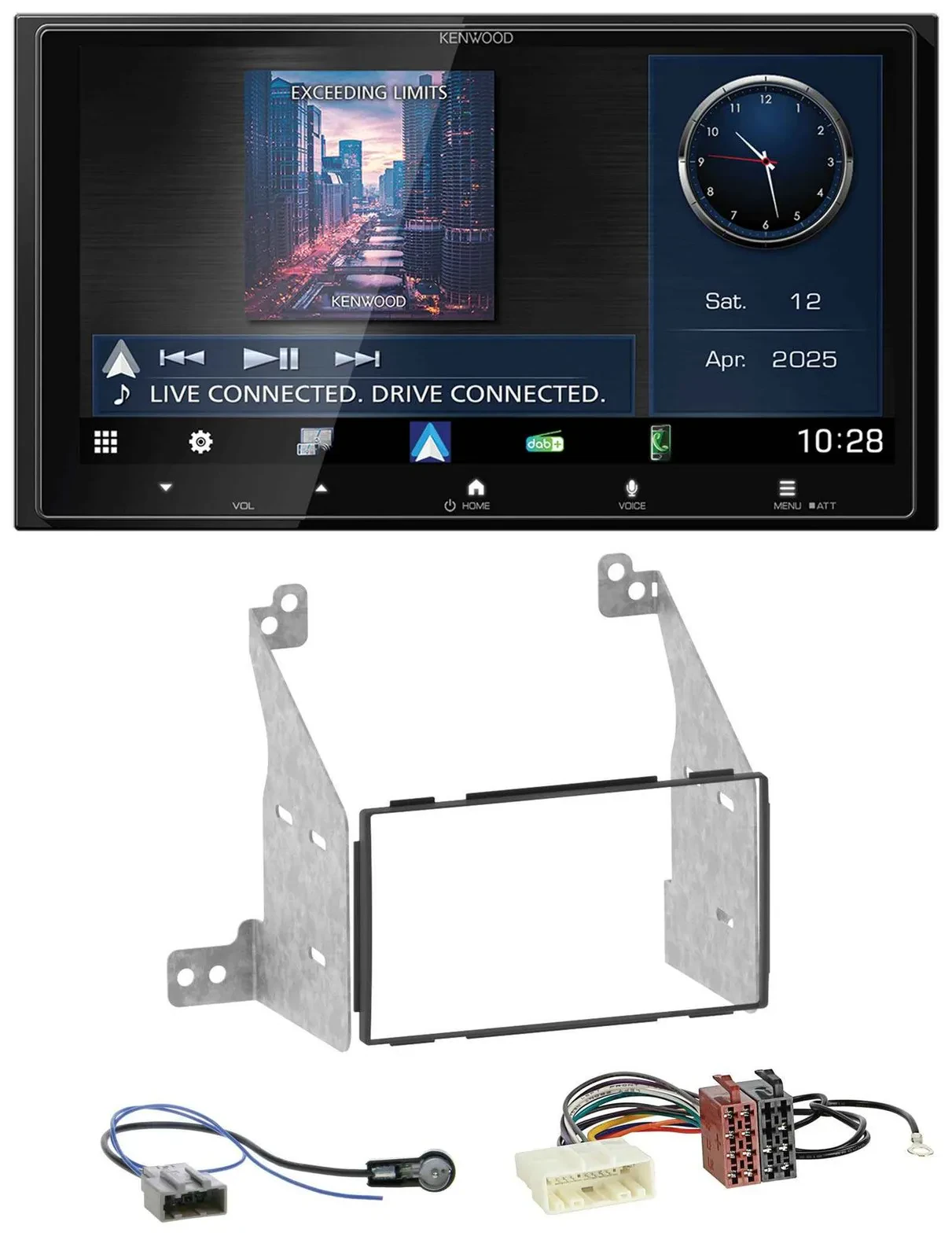 Kenwood Bluetooth 2DIN USB DAB MP3 Autoradio für Nissan Pathfinder 07-13