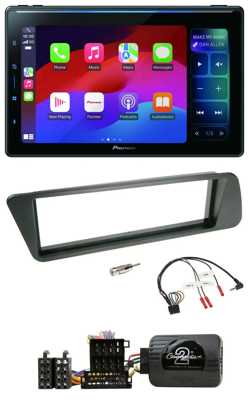 Pioneer Bluetooth DAB Lenkrad USB Autoradio für Peugeot 306 1998-2001