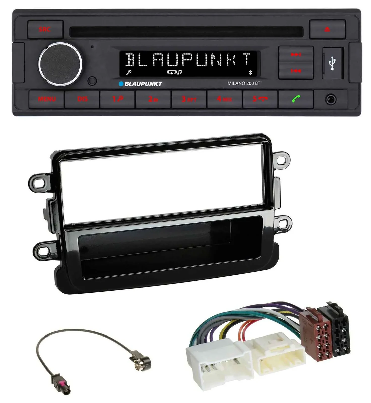 Blaupunkt MP3 USB CD Bluetooth AUX Autoradio für Dacia Lodgy Dokker Duster Sande