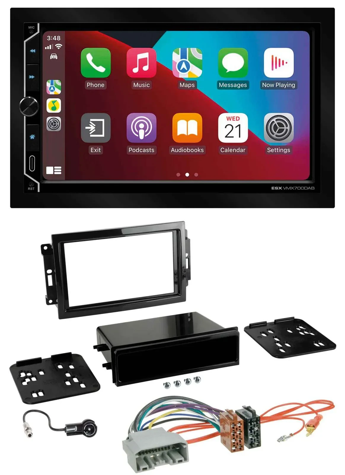 ESX 2DIN DAB USB MP3 Bluetooth Autoradio für Chrysler 300C Dodge Caliber Jeep Co
