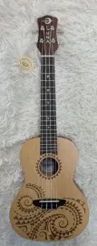 Luna Guitars Luna UKE TC SPR Tattoo Concert Size Spruce Top Mahogany Body Ukulele