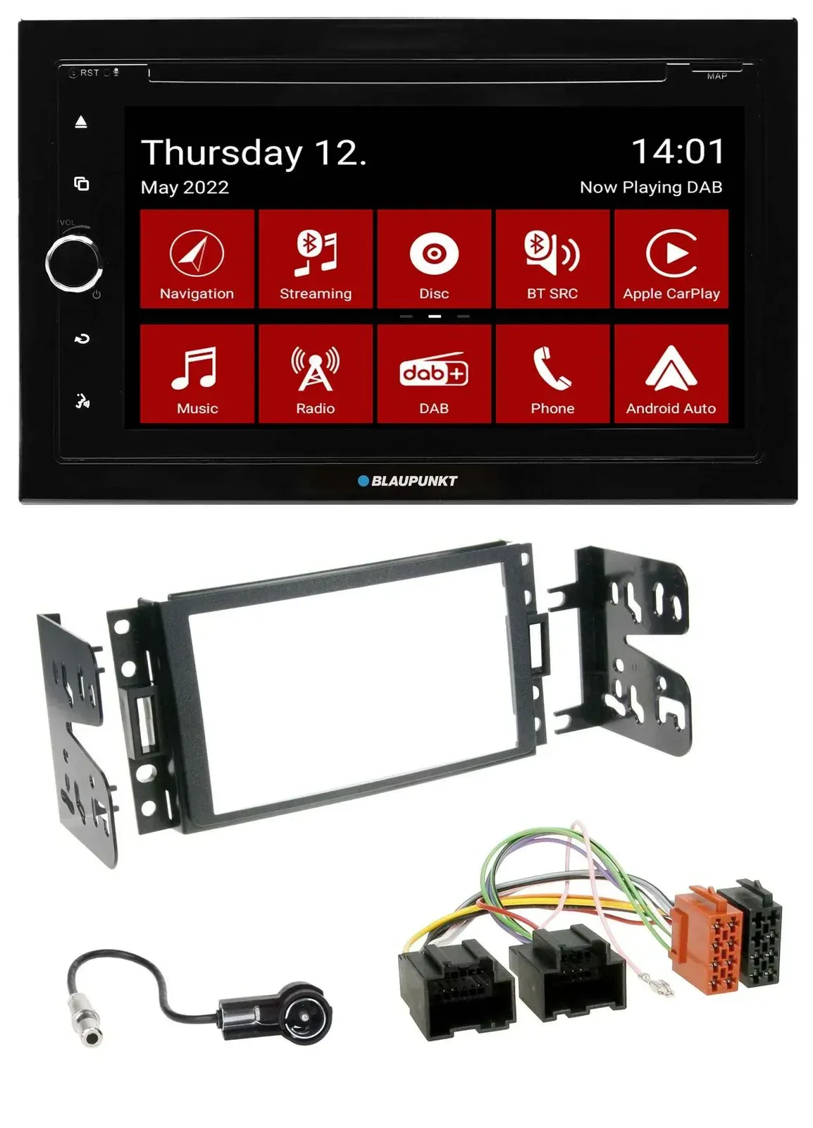 Blaupunkt MP3 DVD Bluetooth DAB 2DIN USB Autoradio für Chevrolet Corvette Upland