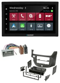 Автомагнитола для Honda Jazz (с 2009) Blaupunkt 2DIN, DAB, Bluetooth, USB, MP3, матовый чёрный