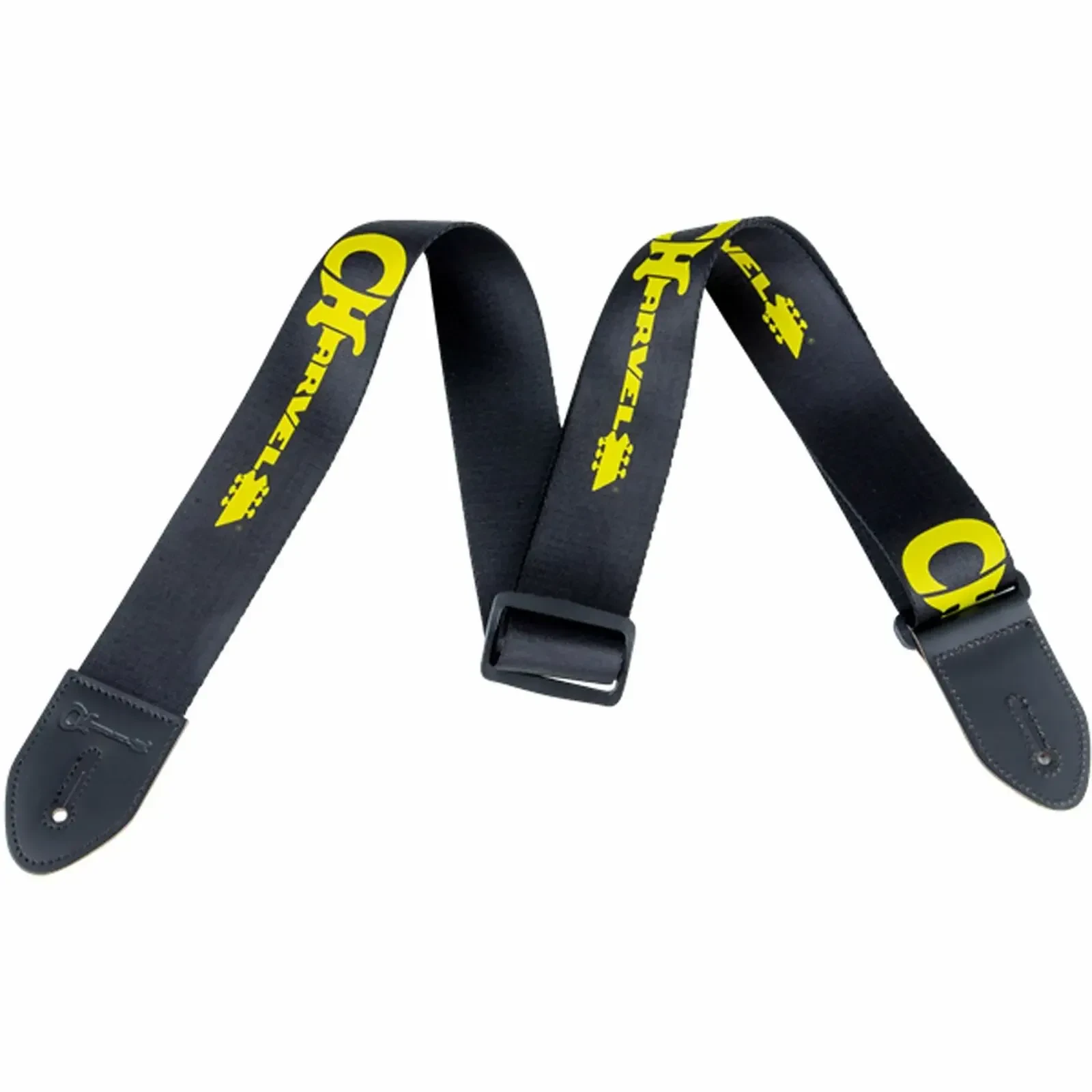 Ремень для гитары Charvel Black, Yellow Logo