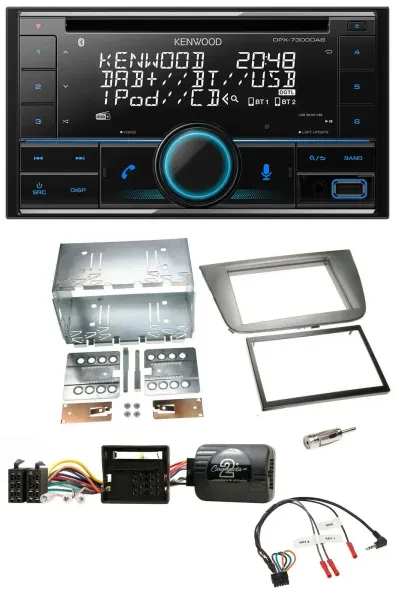Kenwood CD 2DIN DAB USB Lenkrad Bluetooth Autoradio für Seat Altea Altea XL Tole