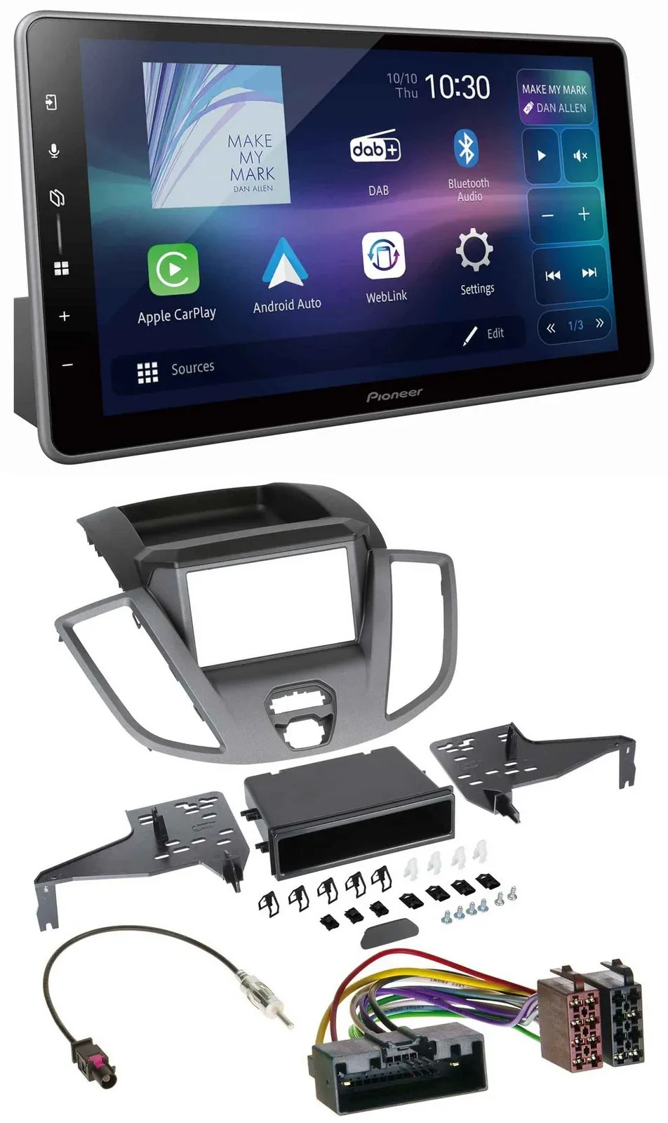 Pioneer Bluetooth USB DAB MP3 Autoradio für Ford Transit V363 (2014-2018)