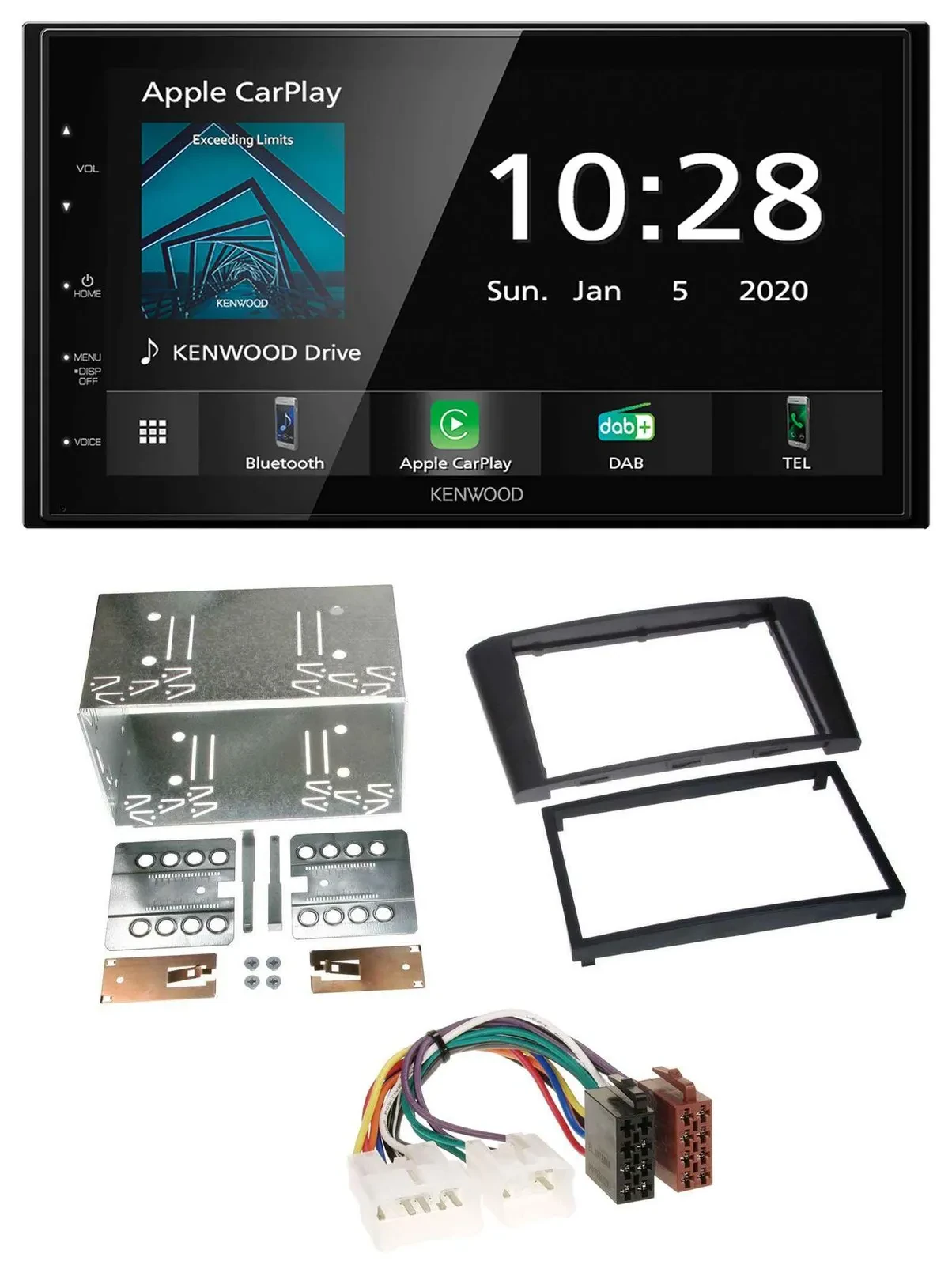 Kenwood Bluetooth MP3 DAB USB 2DIN Autoradio für Toyota Avensis 2003-2009