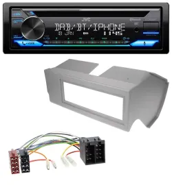 JVC Bluetooth MP3 USB DAB CD Autoradio für Fiat Panda (bis 2002) - grau