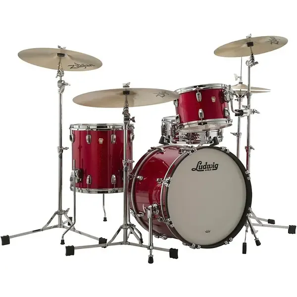 Ударная установка акустическая Ludwig Classic Maple 3-Piece Downbeat Shell Pack w/20 in. Bass Red Sparkle