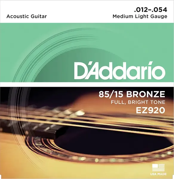 Струны для акустической гитары D'Addario EZ920 12-54, бронза