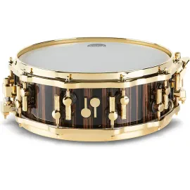 SONOR SQ2 Heavy Beech Snare Drum Ebony High Gloss Gold Hardware 14 x 5 in.