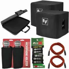 Electro-Voice EKX-18S-CVR Subwoofer Covers Pair + Case + Accessories