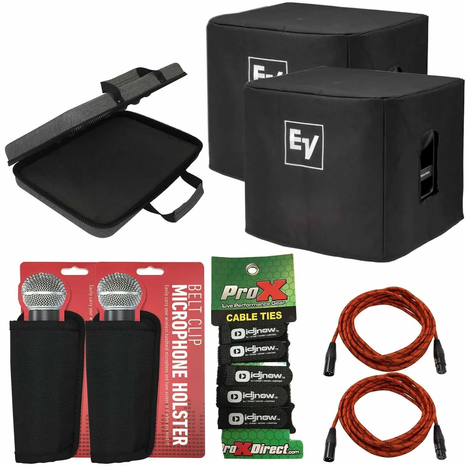 Electro-Voice EKX-18S-CVR Subwoofer Covers Pair + Case + Accessories