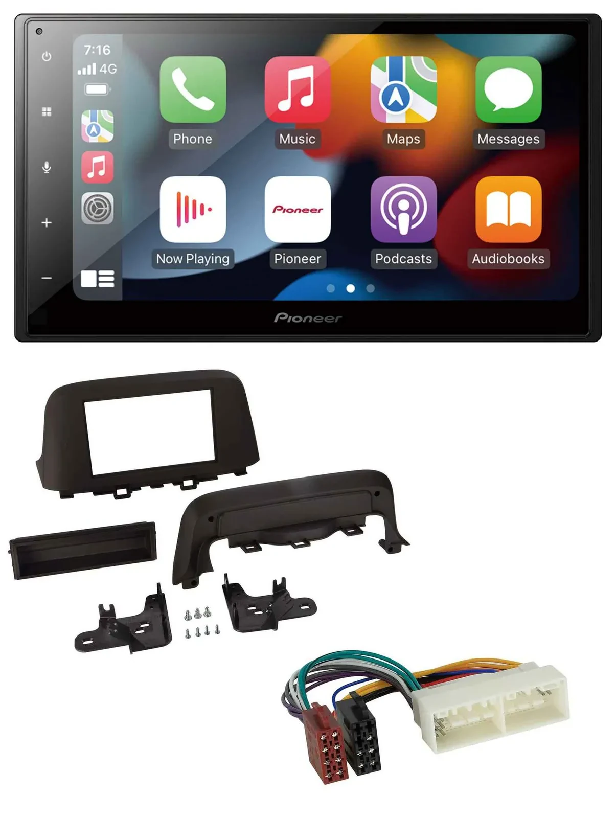 Автомагнитола для Hyundai Kona Pioneer 2DIN, DAB, Bluetooth, USB, MP3