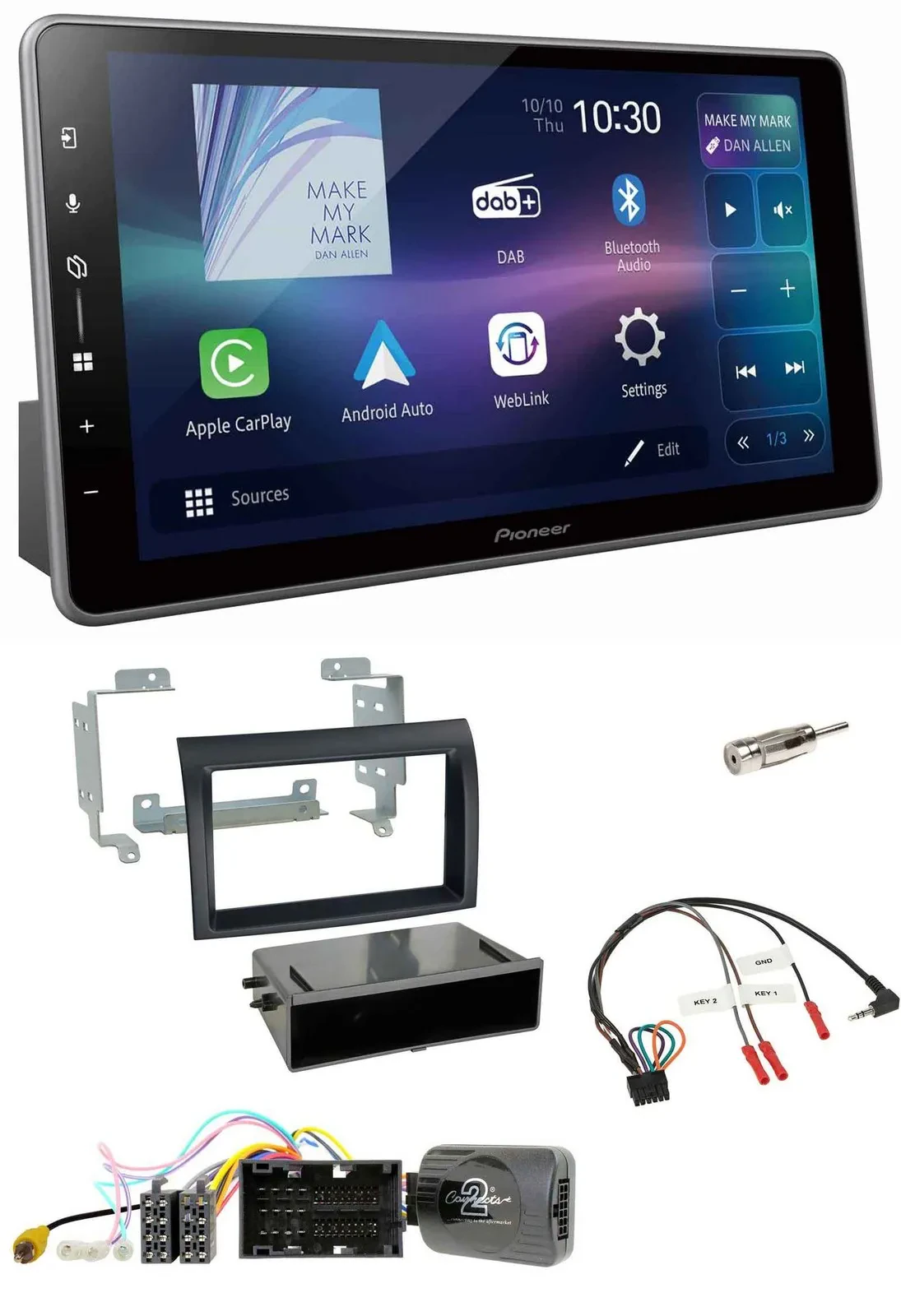 Автомагнитола для Citroen Jumper (с 2014) Pioneer Bluetooth, USB, DAB, управление с руля