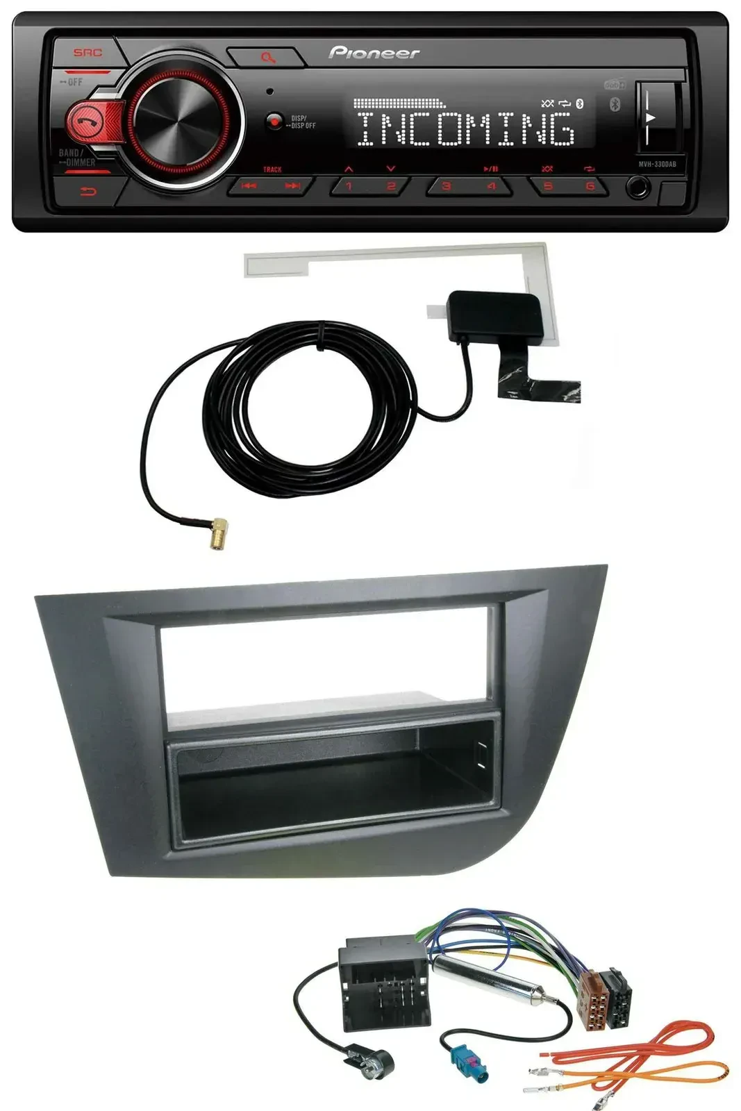 Автомагнитола для Seat Leon (с 2005) Pioneer CD/MP3, DAB, USB, AUX, черная