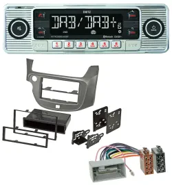 Dietz Bluetooth MP3 DAB USB Autoradio für Honda Jazz (ab 2009) - silber