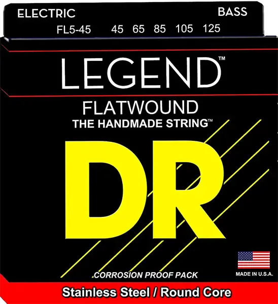 Струны для бас-гитары DR FL5-45 LEGEND™  45-125